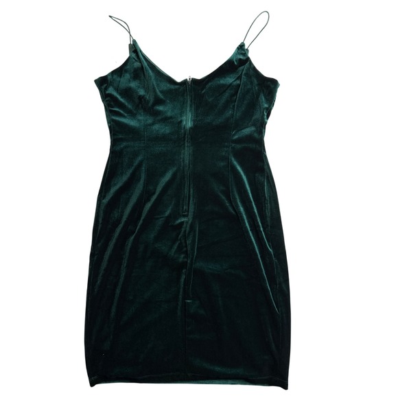 Crystal Sky Velvet Slip Dress Emerald Green XL Bodycon Midi Holiday Party - Picture 2 of 8